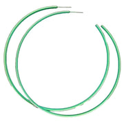 Ti2 Titanium Extra Large Hoop Earrings - Green