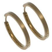 Ti2 Titanium Medium Full Hoop Earrings - Tan Beige