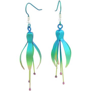 Ti2 Titanium Woodland Fuchsia Drop Earrings - Rainbow