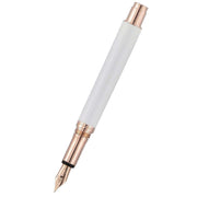 Waldmann Pens Xetra Vienna Lady 18ct Gold Nib Fountain Pen - White/Rose Gold